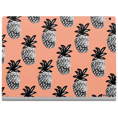 Bouffants and Broken Hearts Gray Scale Pineapple Surface Book 2 13.5in Skin