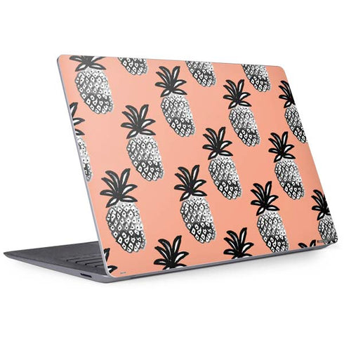Bouffants and Broken Hearts Gray Scale Pineapple Surface Laptop 3 13.5in Skin