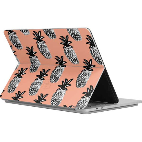 Bouffants and Broken Hearts Gray Scale Pineapple Surface Laptop Studio Skin