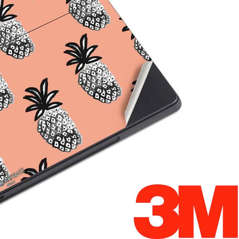 Bouffants and Broken Hearts Gray Scale Pineapple Surface Pro 7 Skin