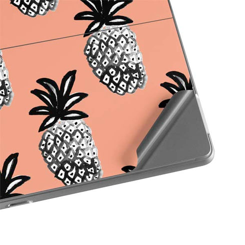 Bouffants and Broken Hearts Gray Scale Pineapple Surface Pro 8 Skin