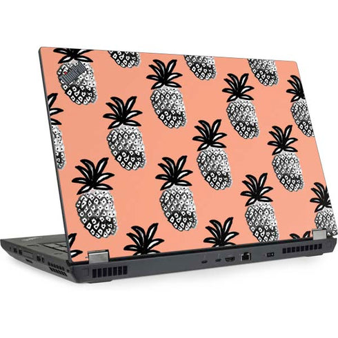 Bouffants and Broken Hearts Gray Scale Pineapple Lenovo ThinkPad Skin