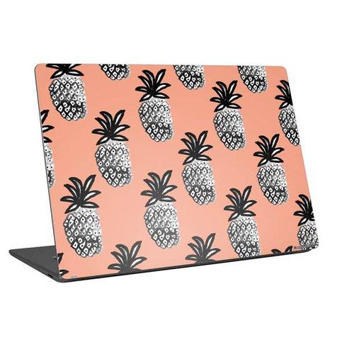 Bouffants and Broken Hearts Gray Scale Pineapple Universal Laptop 11in (8.8 x 6.2in) Skin