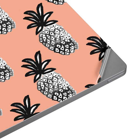 Bouffants and Broken Hearts Gray Scale Pineapple Universal Laptop 11in (8.8 x 6.2in) Skin