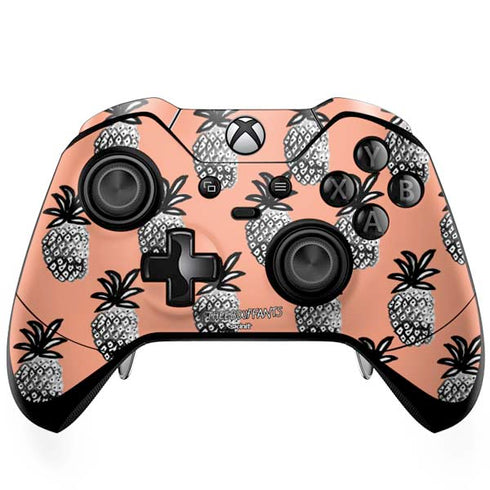 Bouffants and Broken Hearts Gray Scale Pineapple Xbox One Elite Controller Skin