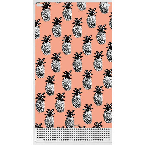 Bouffants and Broken Hearts Gray Scale Pineapple Xbox Series S Skins