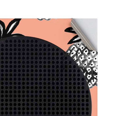 Bouffants and Broken Hearts Gray Scale Pineapple Xbox Series S Console Skin