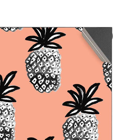 Bouffants and Broken Hearts Gray Scale Pineapple Xbox Series X Console Skin