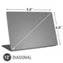 Gray Solid Universal Laptop 12in (9.8 x 6.8in) Skin