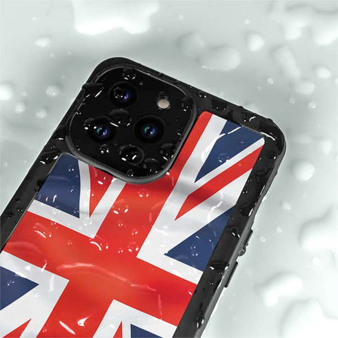 Great Britain Flag iPhone 14 Pro Max Waterproof Case