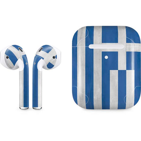 Greece Flag Distressed Apple AirPods 2 Skin