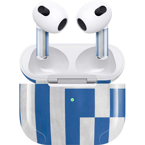 Greece Flag Distressed Apple AirPods (3rd Gen 2021) Skin