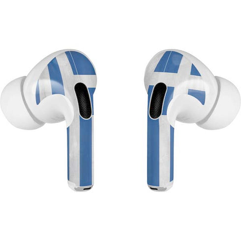 Greece Flag Distressed Apple AirPods Pro Skin