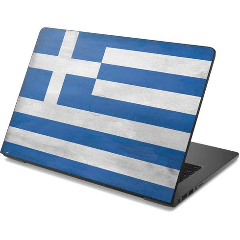 Greece Flag Distressed Dell Chromebook Skin