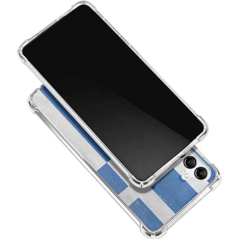 Greece Flag Distressed Galaxy A15 5G Clear Case