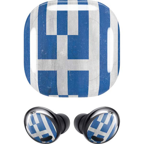 Greece Flag Distressed Galaxy Buds Pro Skin
