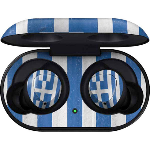Greece Flag Distressed Galaxy Buds Skin