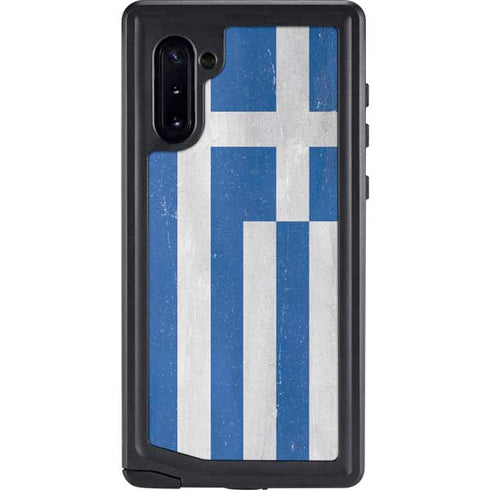 Greece Flag Distressed Galaxy Note 10 Waterproof Case