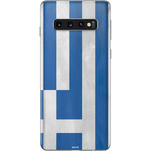 Greece Flag Distressed Galaxy S10 Skin