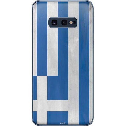 Greece Flag Distressed Galaxy S10e Skin