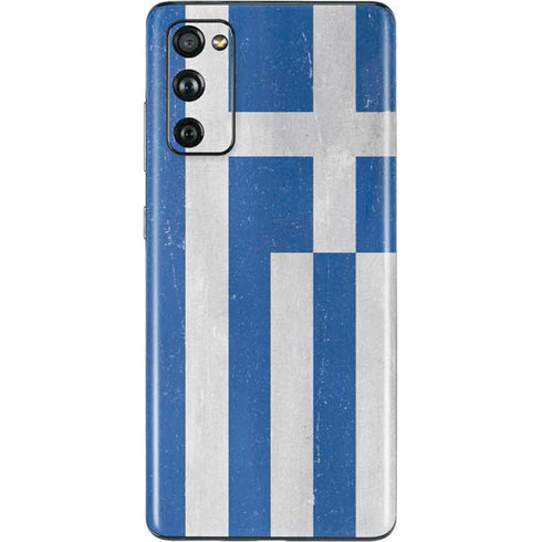 Greece Flag Distressed Galaxy S20 Fan Edition Skin