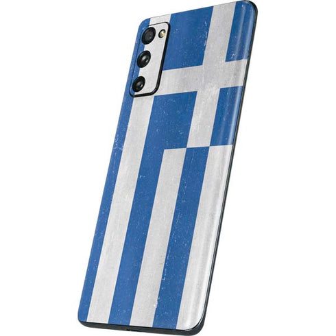 Greece Flag Distressed Galaxy S20 Fan Edition Skin