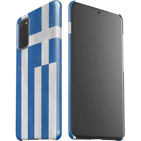 Greece Flag Distressed Galaxy S20 Lite Case