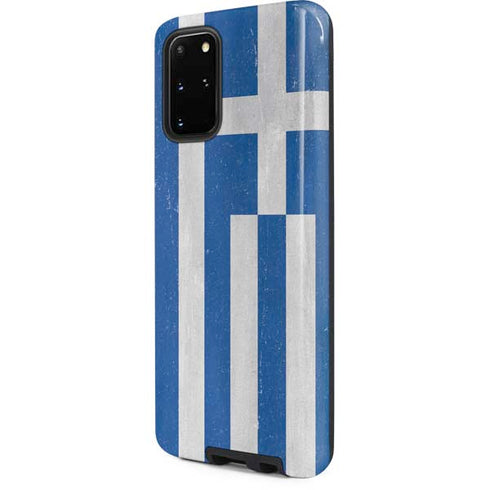 Greece Flag Distressed Galaxy S20 Plus Pro Case