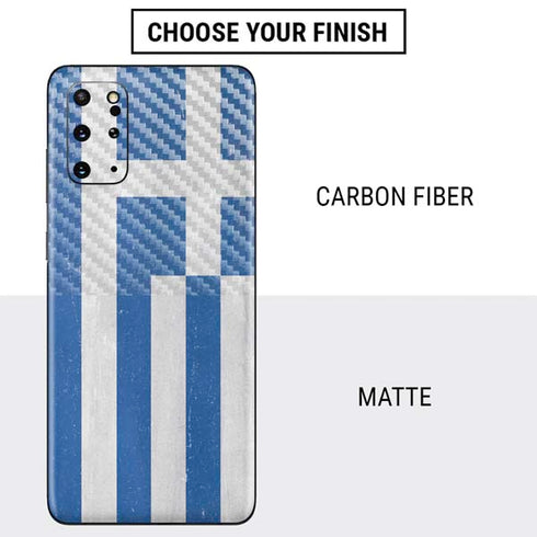 Greece Flag Distressed Galaxy S20 Plus Skin