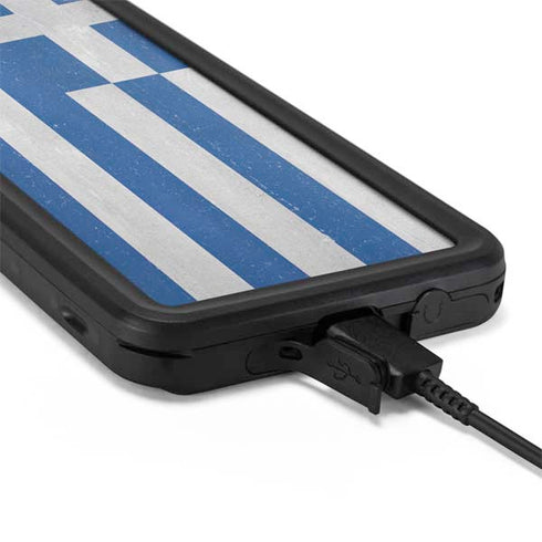 Greece Flag Distressed Galaxy S20 Plus Waterproof Case