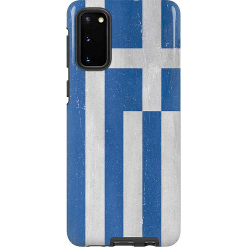 Greece Flag Distressed Galaxy S20 Pro Case