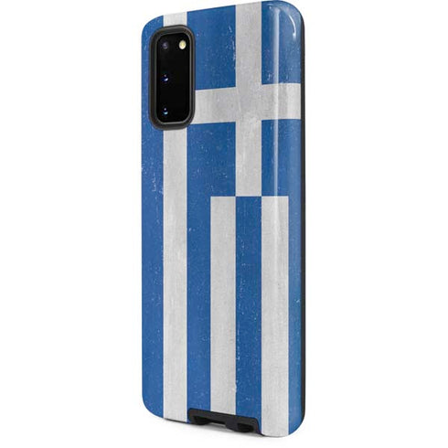 Greece Flag Distressed Galaxy S20 Pro Case