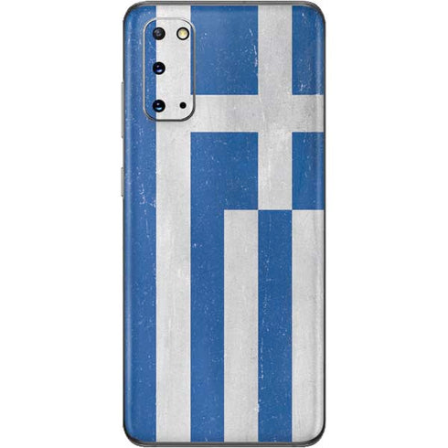 Greece Flag Distressed Galaxy S20 Skin