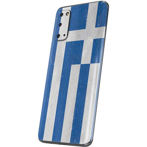 Greece Flag Distressed Galaxy S20 Skin