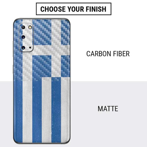 Greece Flag Distressed Galaxy S20 Skin