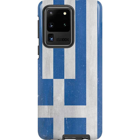 Greece Flag Distressed Galaxy S20 Ultra 5G Pro Case