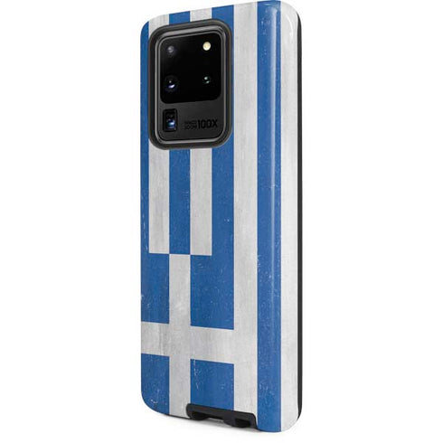 Greece Flag Distressed Galaxy S20 Ultra 5G Pro Case