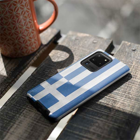 Greece Flag Distressed Galaxy S20 Ultra 5G Pro Case