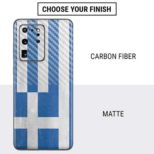 Greece Flag Distressed Galaxy S20 Ultra 5G Skin