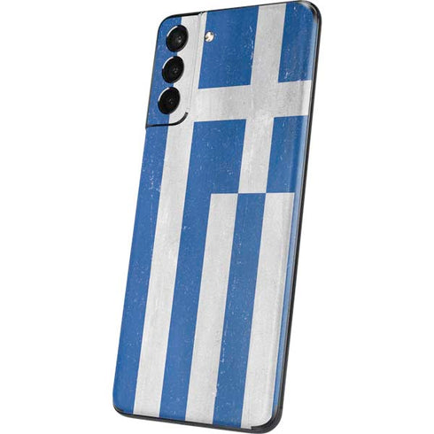 Greece Flag Distressed Galaxy S21 5G Skin