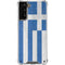 Greece Flag Distressed Galaxy S21 Plus 5G Clear Case