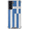 Greece Flag Distressed Galaxy S22 Clear Case