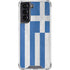 Greece Flag Distressed Galaxy S22 Clear Case