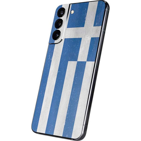 Greece Flag Distressed Galaxy S22 Plus Skin