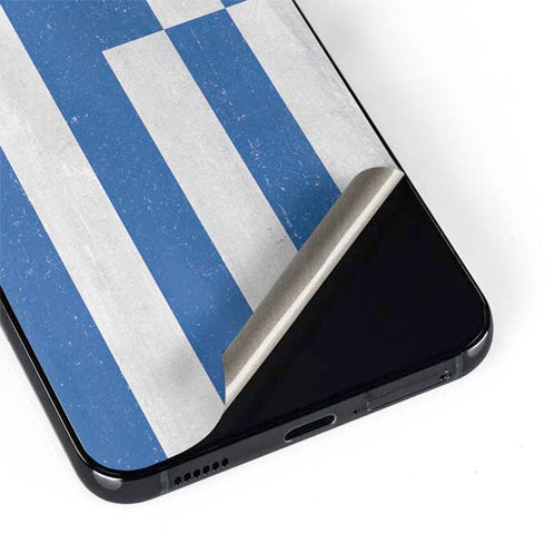 Greece Flag Distressed Galaxy S22 Plus Skin