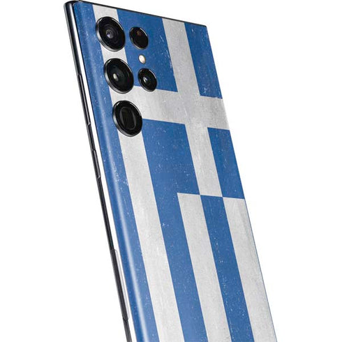 Greece Flag Distressed Galaxy S22 Ultra Skin