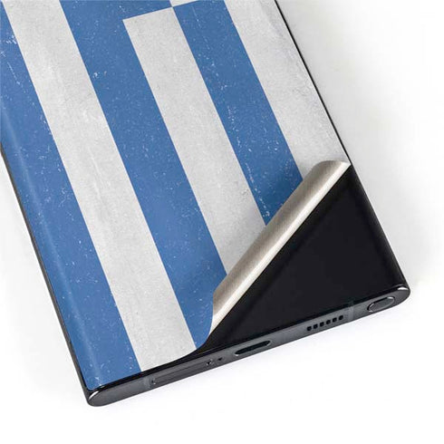 Greece Flag Distressed Galaxy S22 Ultra Skin
