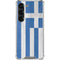 Greece Flag Distressed Galaxy S23 Clear Case