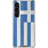 Greece Flag Distressed Galaxy S23 Clear Case