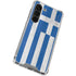 Greece Flag Distressed Galaxy S23 Clear Case
